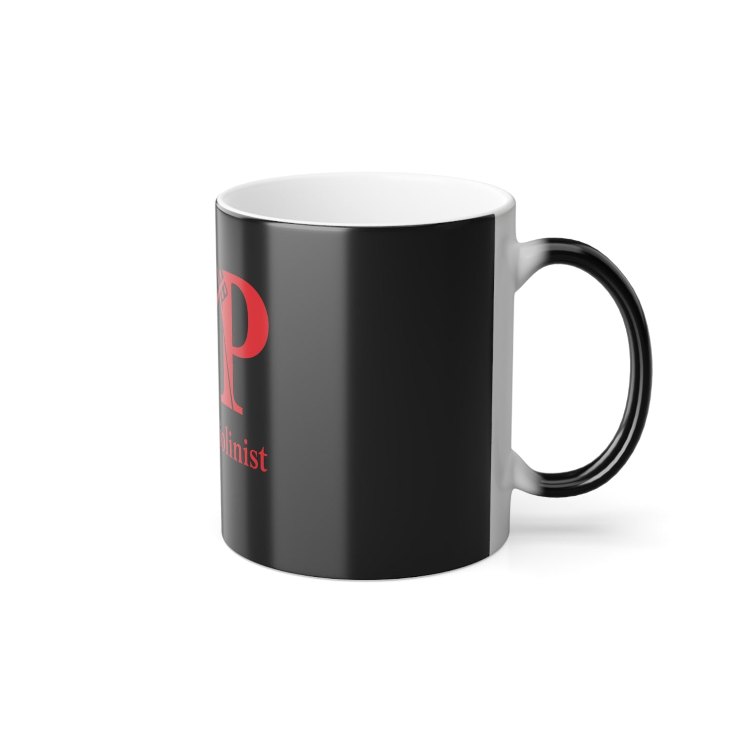 Color Changing Mug for Music Lovers, Gift for Musicians, Unique Violinist Mug, Hot Beverage Magic Cup, Artistic Coffee Mug