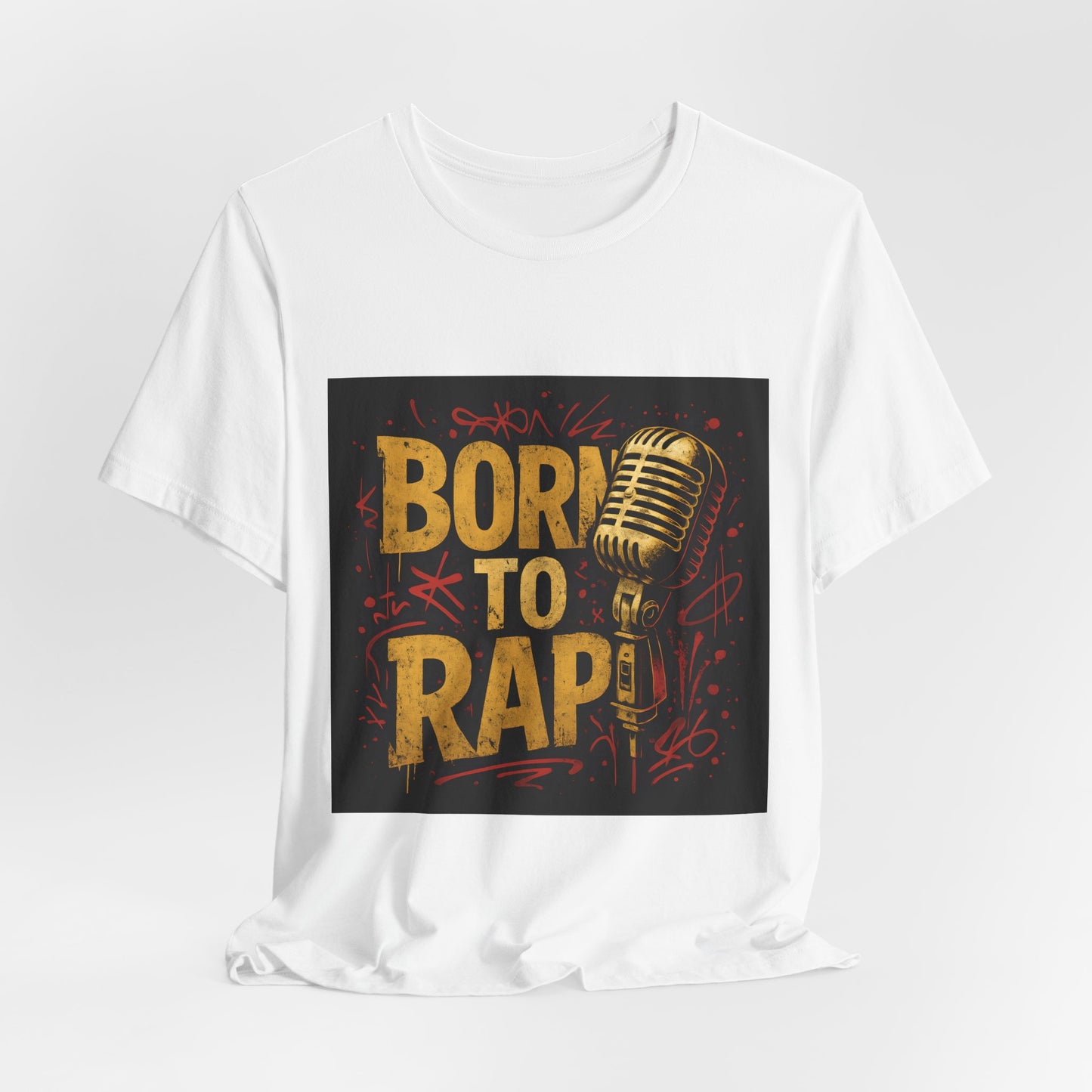 Born to Rap T-Shirt - Vintage Microphone Hip Hop Graphic Tee