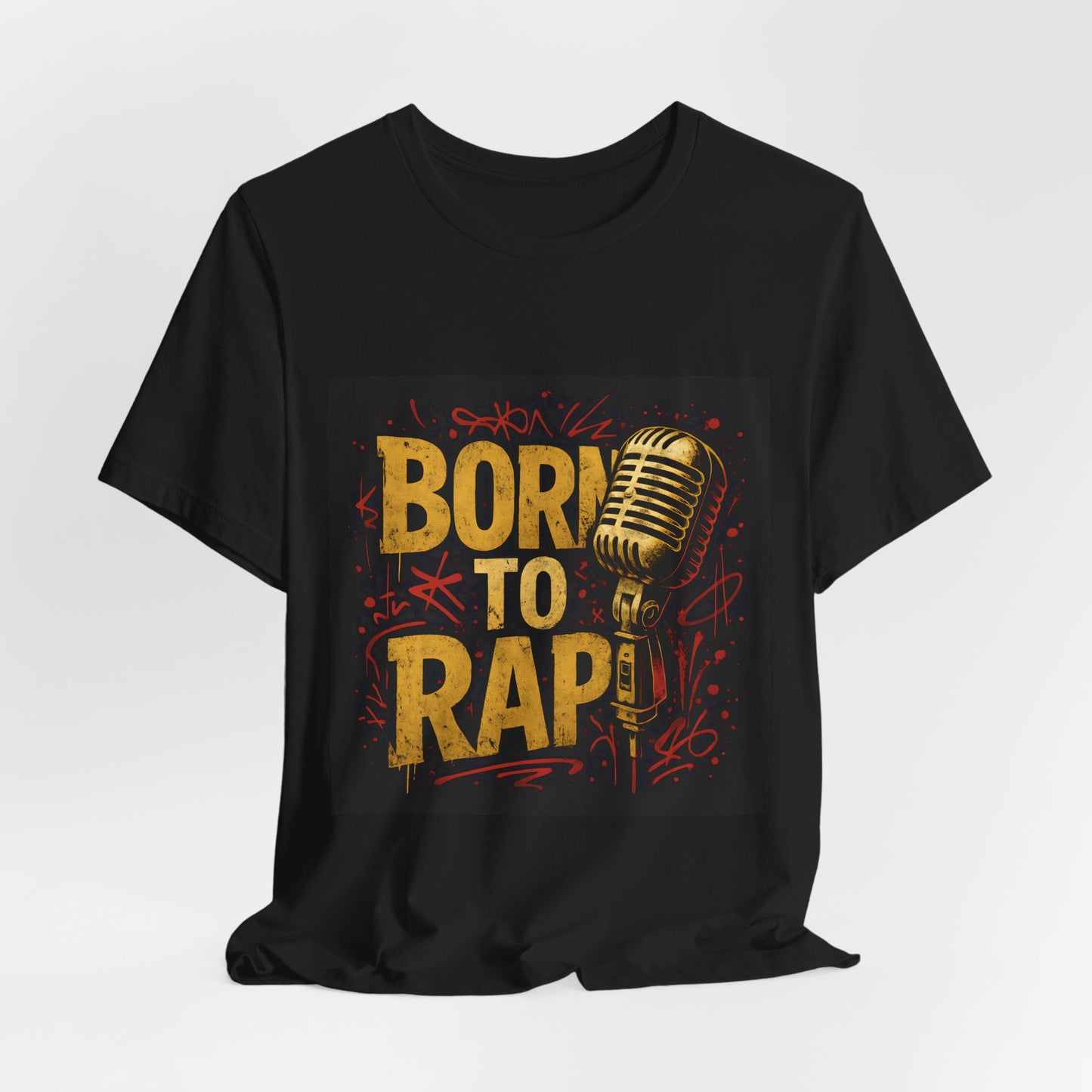Born to Rap T-Shirt - Vintage Microphone Hip Hop Graphic Tee