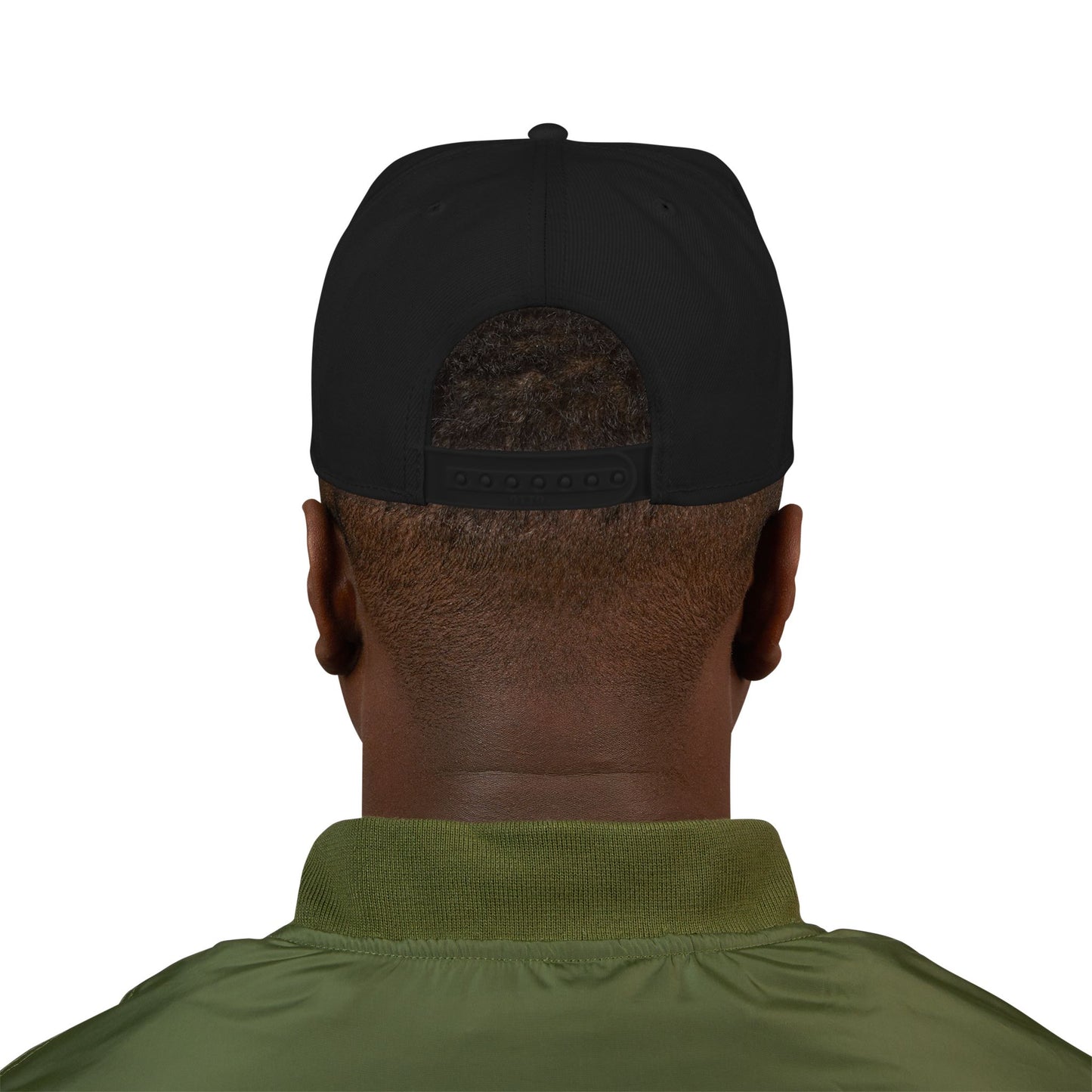 Embroidered Distressed Box Logo Snapback Hat