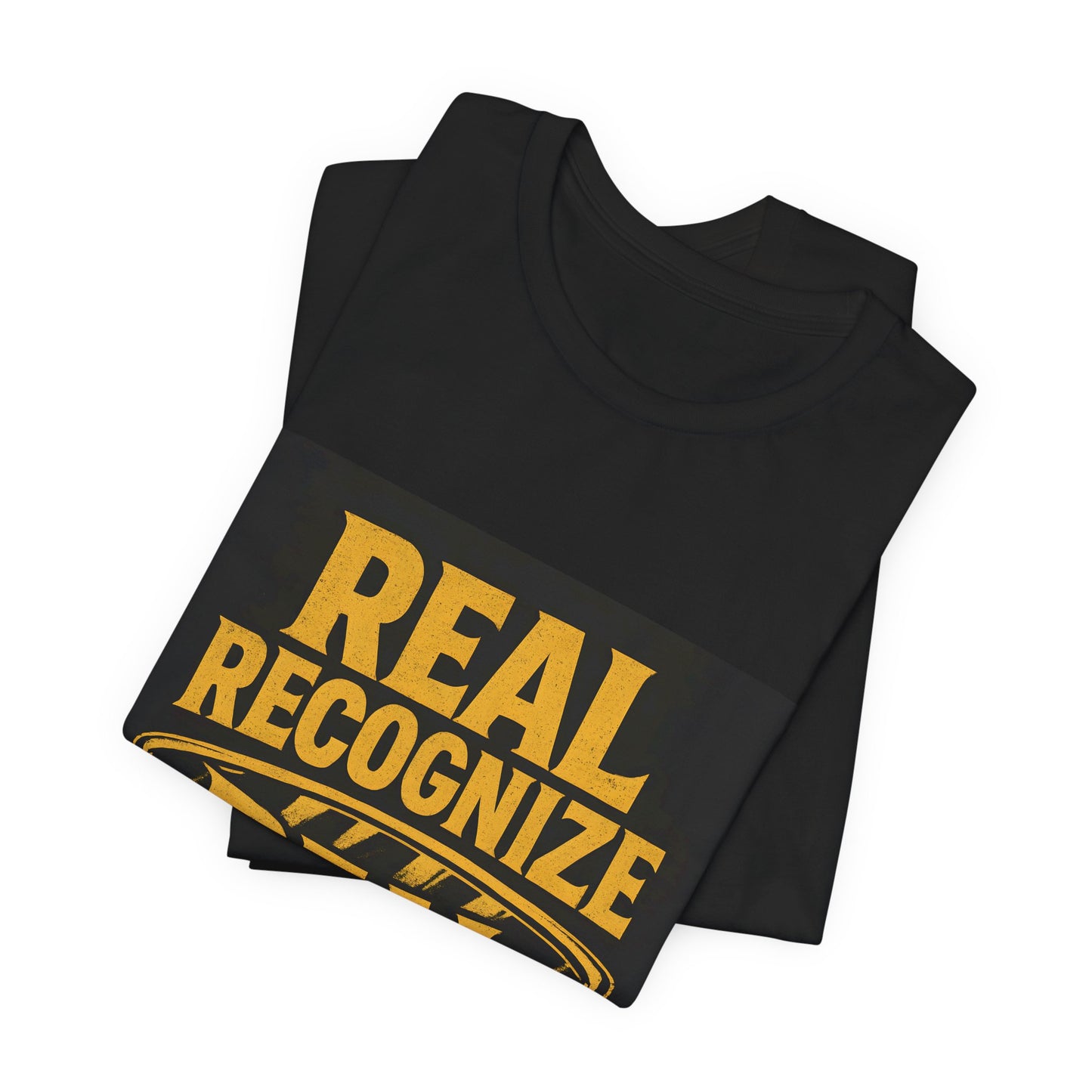 Real Recognize Real Reflective Typography T-Shirt