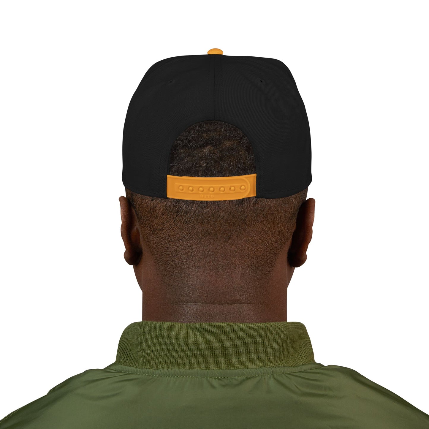 Embroidered Distressed Box Logo Snapback Hat