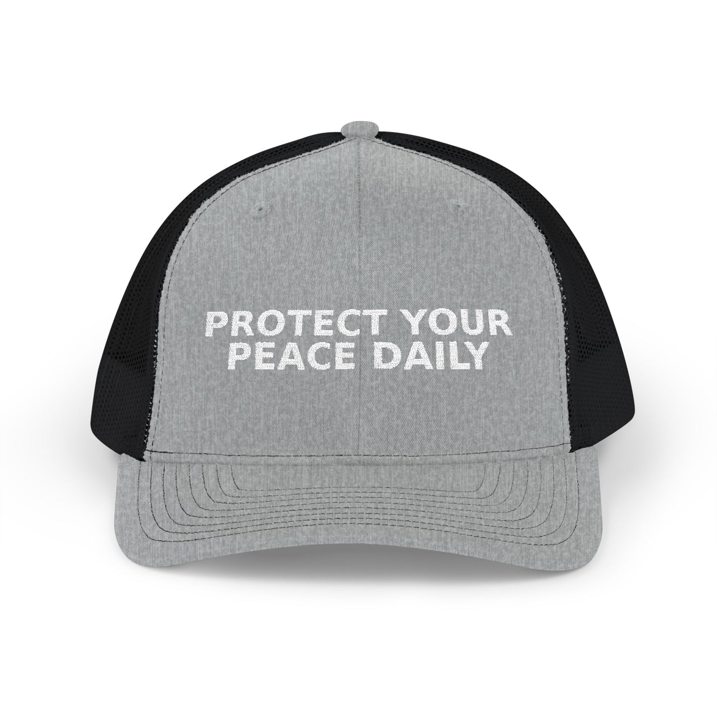 Protect Your Peace Daily Embroidered Trucker Cap