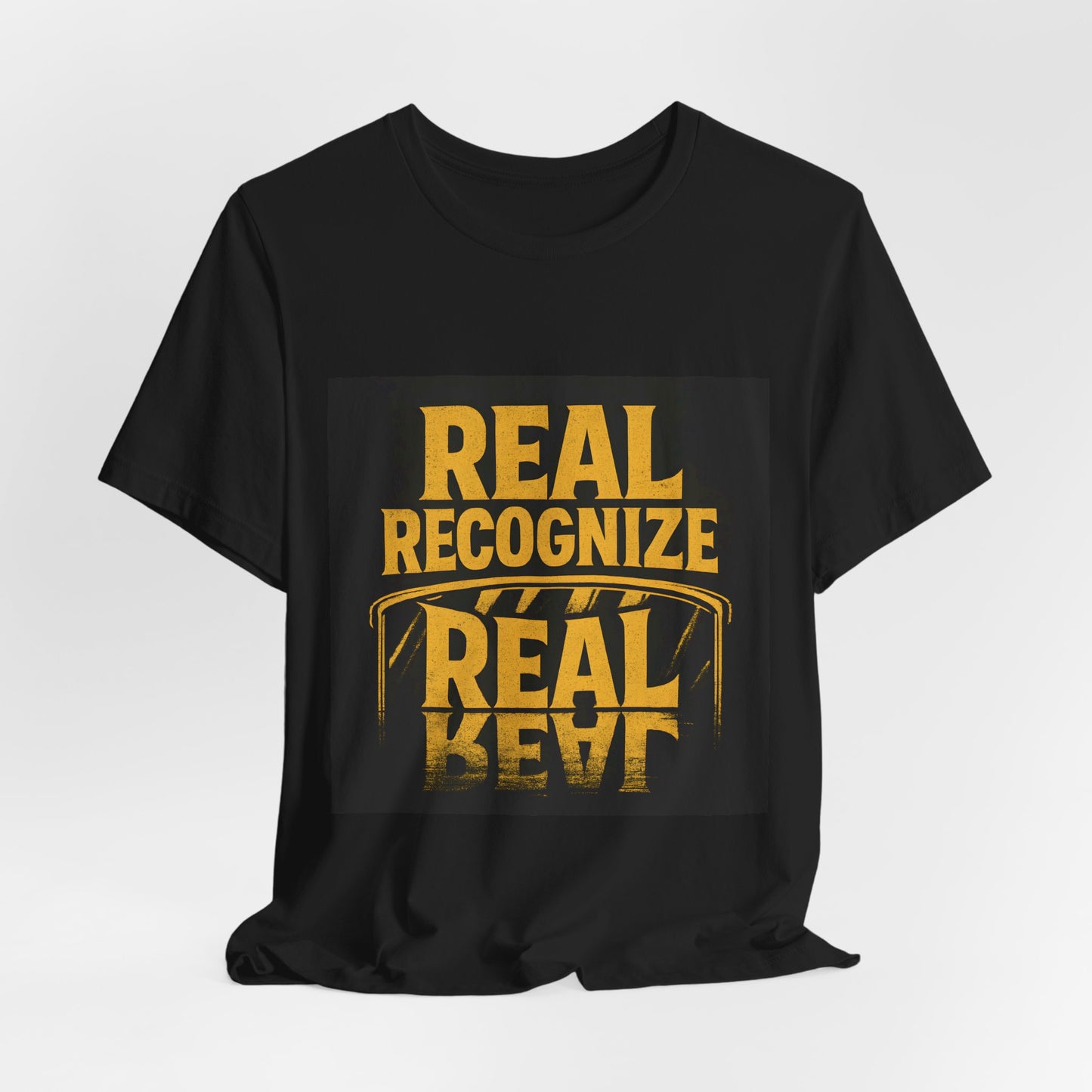 Real Recognize Real Reflective Typography T-Shirt