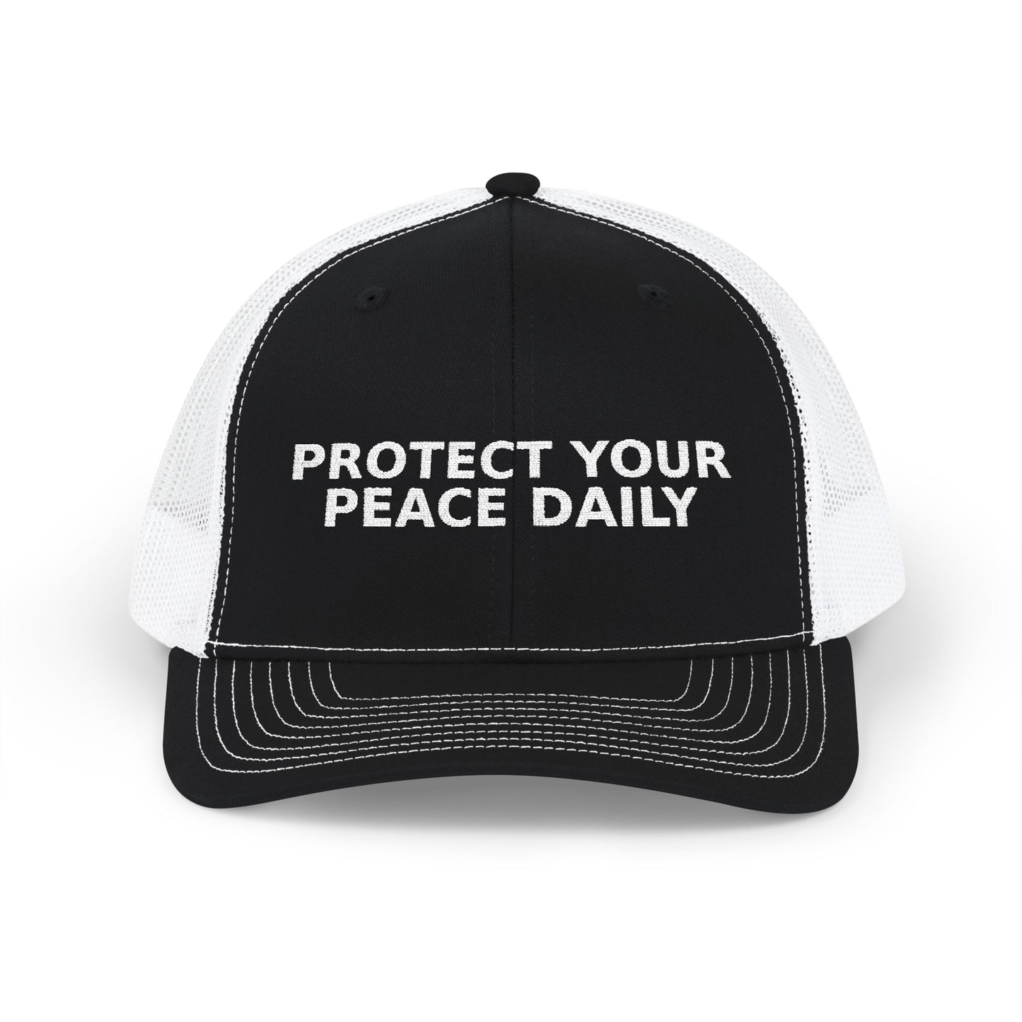 Protect Your Peace Daily Embroidered Trucker Cap