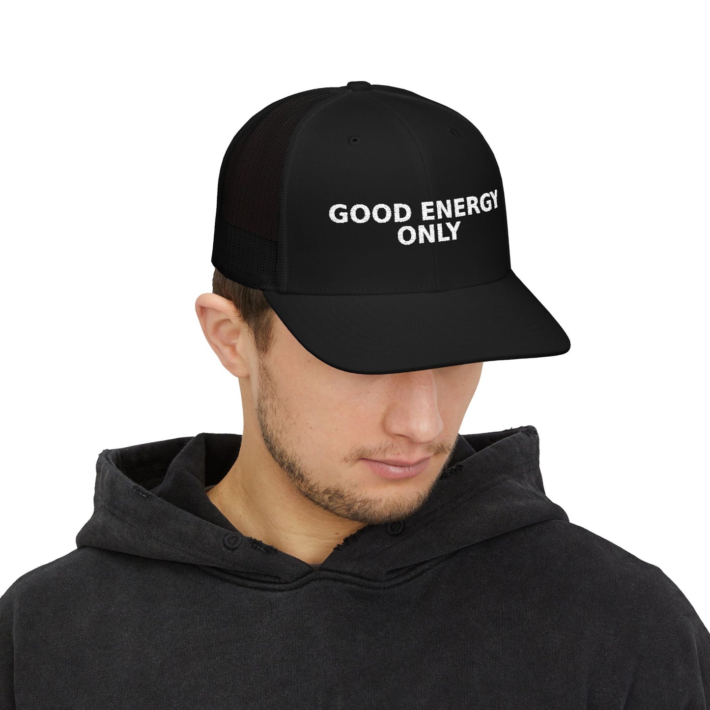 Good Energy Only Embroidered Trucker Cap
