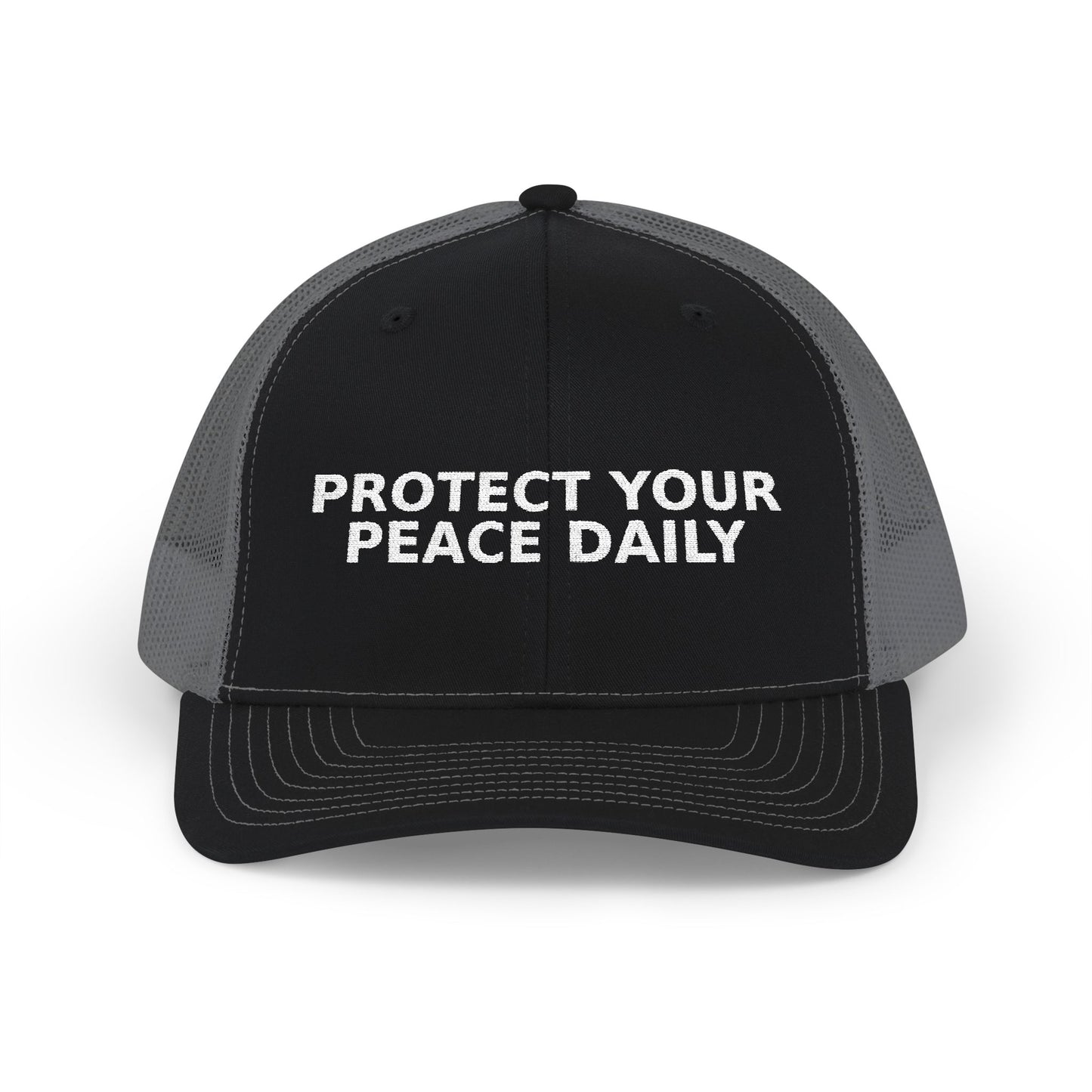 Protect Your Peace Daily Embroidered Trucker Cap