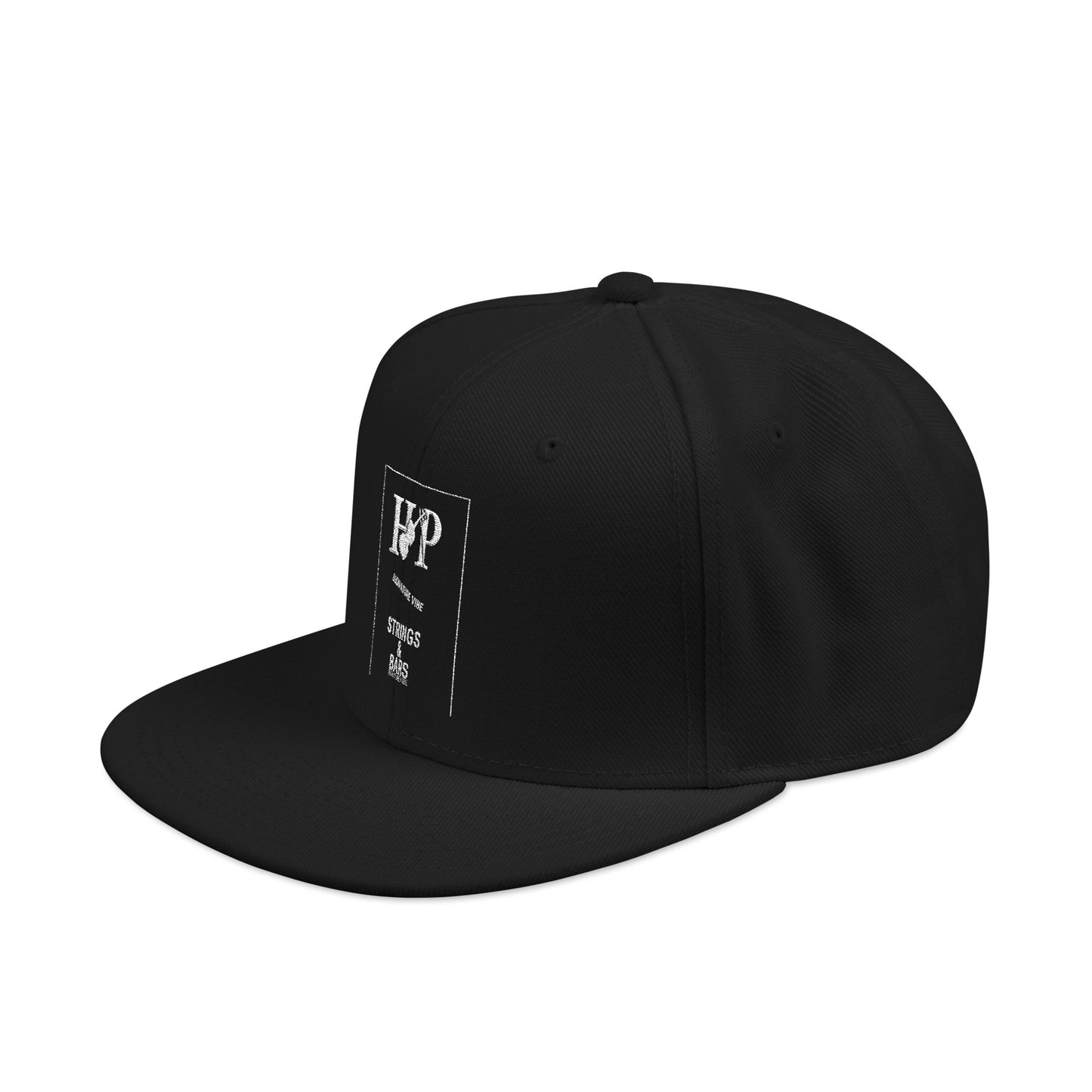 Embroidered Distressed Box Logo Snapback Hat