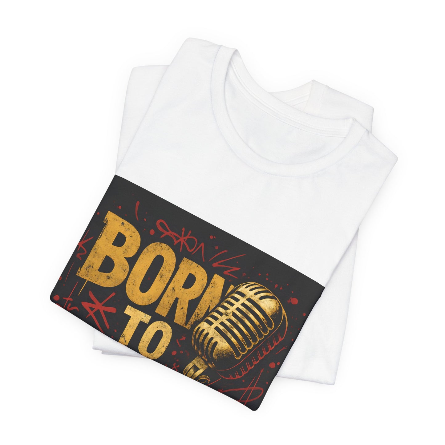 Born to Rap T-Shirt - Vintage Microphone Hip Hop Graphic Tee