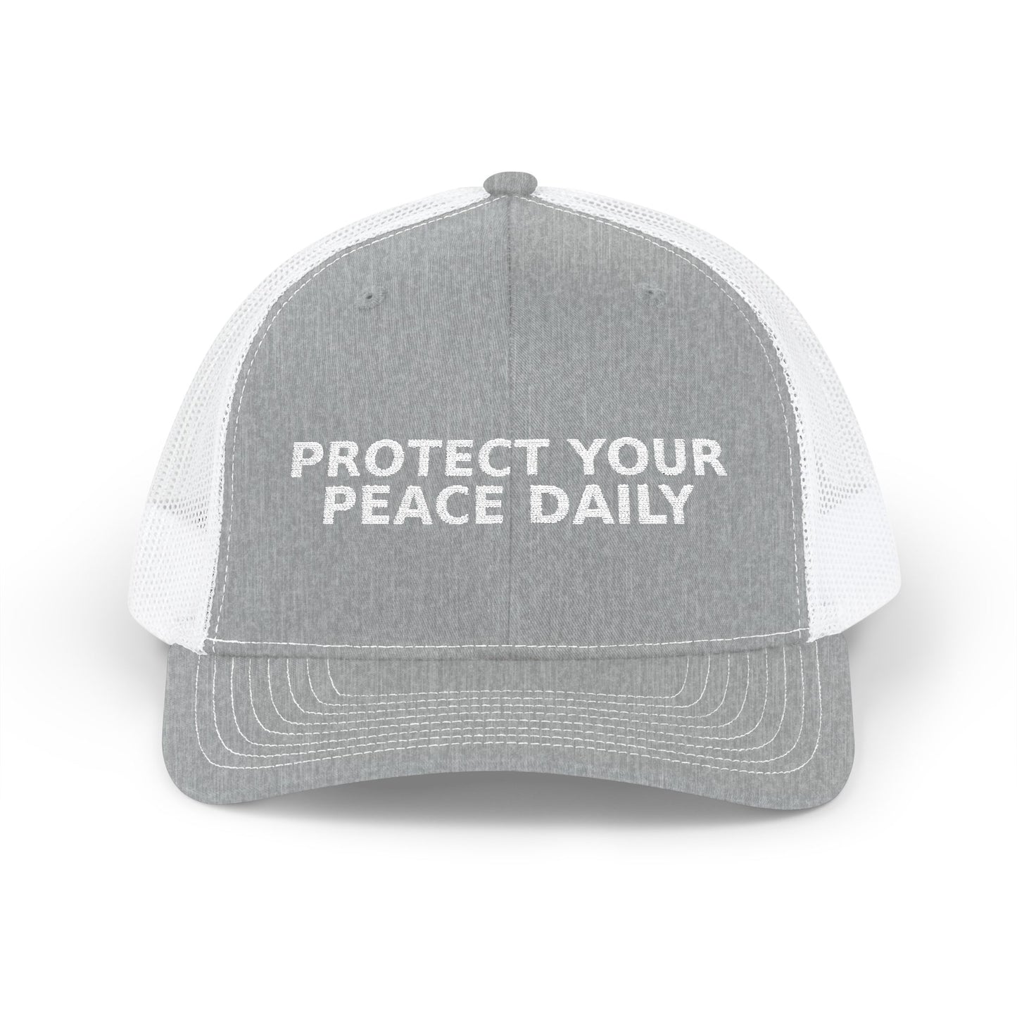 Protect Your Peace Daily Embroidered Trucker Cap
