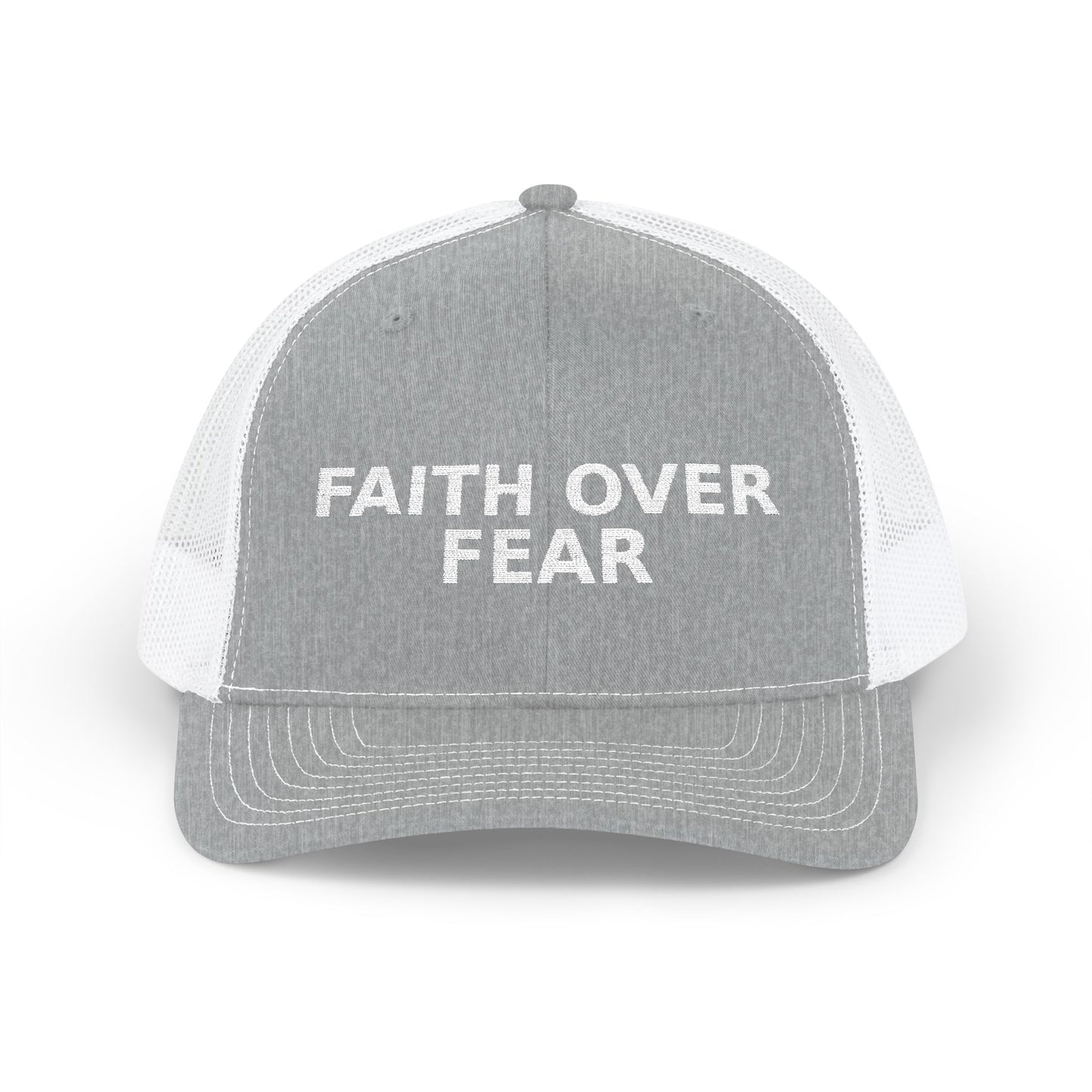 Faith Over Fear Embroidered Trucker Cap
